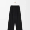 Pantaloni a gamba larga in lana Nero Pantaloni a gamba larga in lana Nero