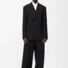 Pantaloni a gamba larga in lana Nero Pantaloni a gamba larga in lana Nero