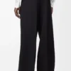 Pantaloni a gamba larga in lana Nero Pantaloni a gamba larga in lana Nero