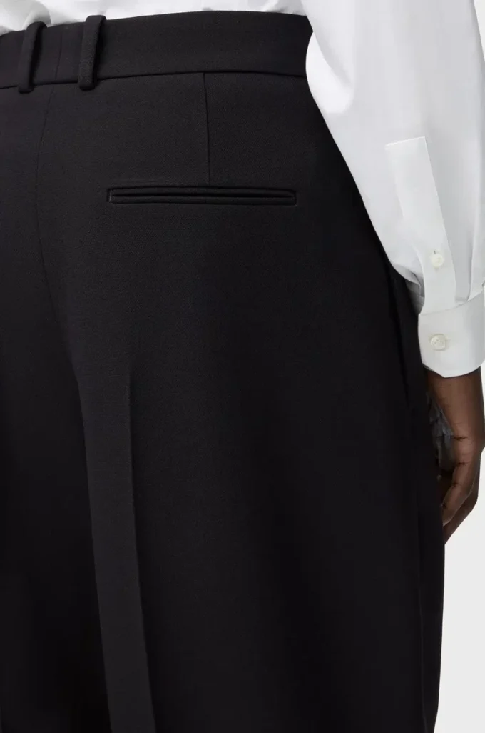 Pantaloni a gamba larga in lana Nero Pantaloni a gamba larga in lana Nero