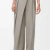 Pantaloni a portafoglio in lana Melange beige chiaro Pantaloni a portafoglio in lana Melange beige chiaro