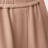 Pantaloni a zampa in pelle di agnello nappa Beige Pantaloni a zampa in pelle di agnello nappa Beige
