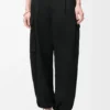Pantaloni cargo in cotone e seta Nero