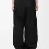 Pantaloni cargo in cotone e seta Nero