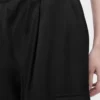 Pantaloni cargo in cotone e seta Nero
