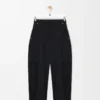 Pantaloni cargo in lana Nero