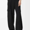 Pantaloni cargo in lana Nero