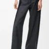 Pantaloni con cintura in lana Grigio scuro