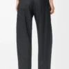 Pantaloni con cintura in lana Grigio scuro