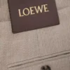 Pantaloni con cintura in lana Melange beige