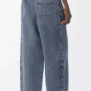 Pantaloni con coulisse in cotone e lino Grigio blu Pantaloni con coulisse in cotone e lino Grigio blu