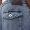 Pantaloni con coulisse in cotone e lino Grigio blu Pantaloni con coulisse in cotone e lino Grigio blu