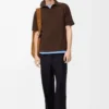 Pantaloni con coulisse in lana blu navy Pantaloni con coulisse in lana blu navy