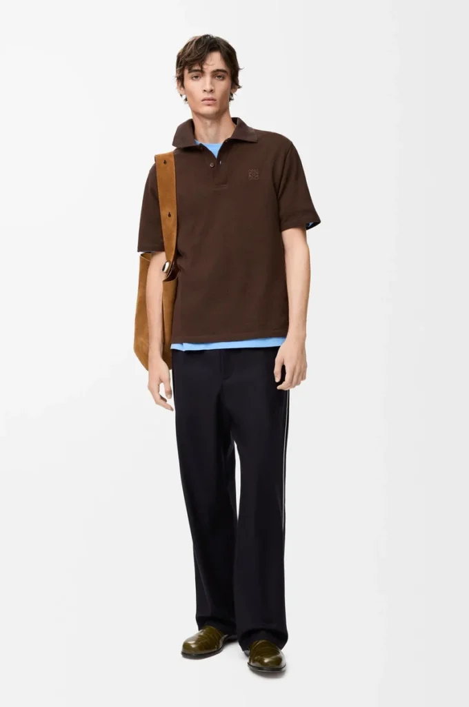 Pantaloni con coulisse in lana blu navy Pantaloni con coulisse in lana blu navy