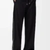 Pantaloni con coulisse in lana blu navy Pantaloni con coulisse in lana blu navy