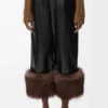 Pantaloni con risvolto in nappa di agnello Nero Pantaloni con risvolto in nappa di agnello Nero