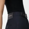 Pantaloni corti con cintura in lana blu navy
