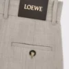 Pantaloni cropped avvolgenti in lana Light Beige Melange Pantaloni cropped avvolgenti in lana Light Beige Melange