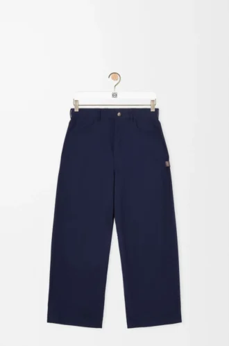 Pantaloni da carpentiere in cotone blu navy Pantaloni da carpentiere in cotone blu navy