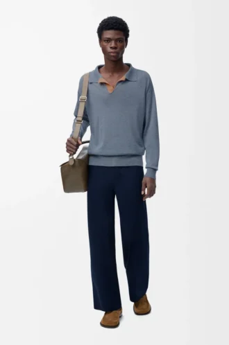 Pantaloni da carpentiere in cotone blu navy Pantaloni da carpentiere in cotone blu navy