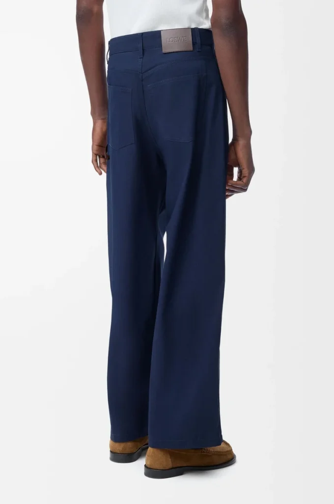 Pantaloni da carpentiere in cotone blu navy Pantaloni da carpentiere in cotone blu navy