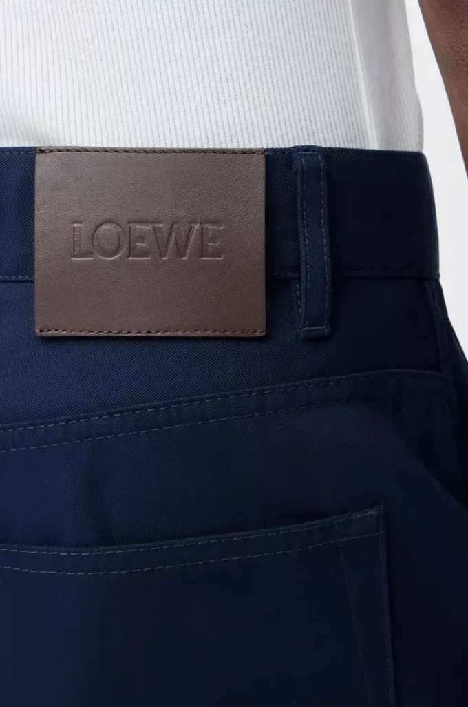 Pantaloni da carpentiere in cotone blu navy Pantaloni da carpentiere in cotone blu navy