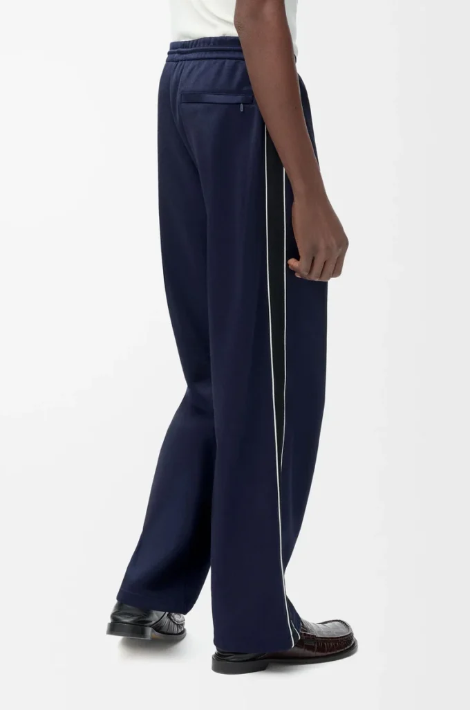Pantaloni da tuta in jersey tecnico blu navy scuro