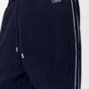 Pantaloni da tuta in jersey tecnico blu navy scuro