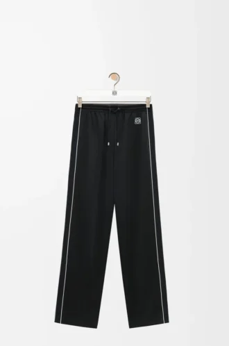 Pantaloni da tuta in jersey tecnico nero Pantaloni da tuta in jersey tecnico nero