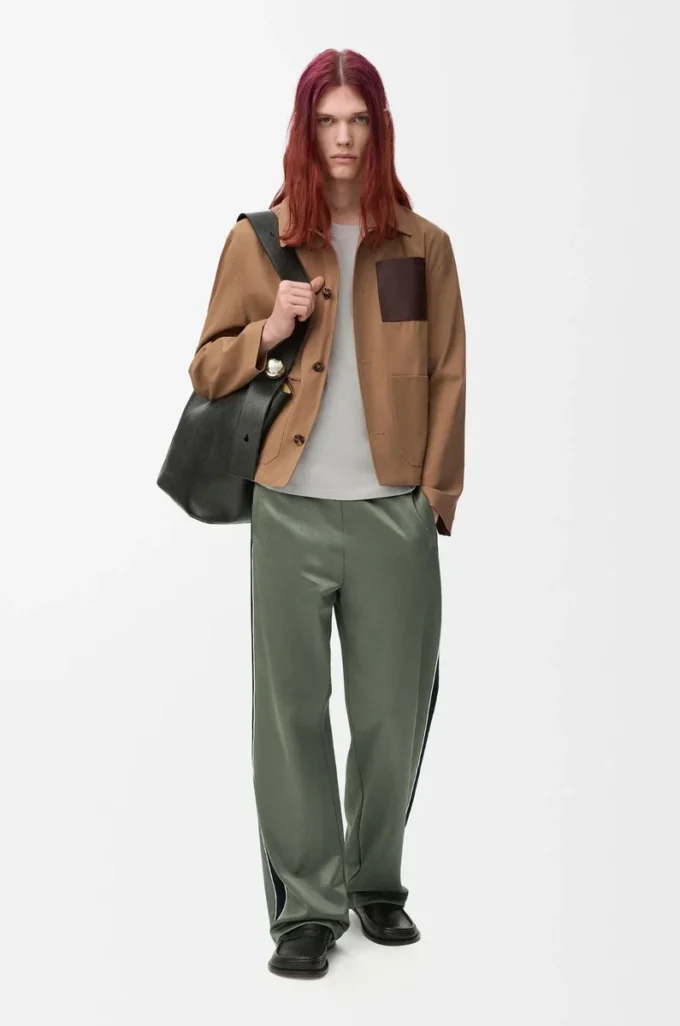 Pantaloni da tuta in jersey tecnico Verde cachi Pantaloni da tuta in jersey tecnico Verde cachi