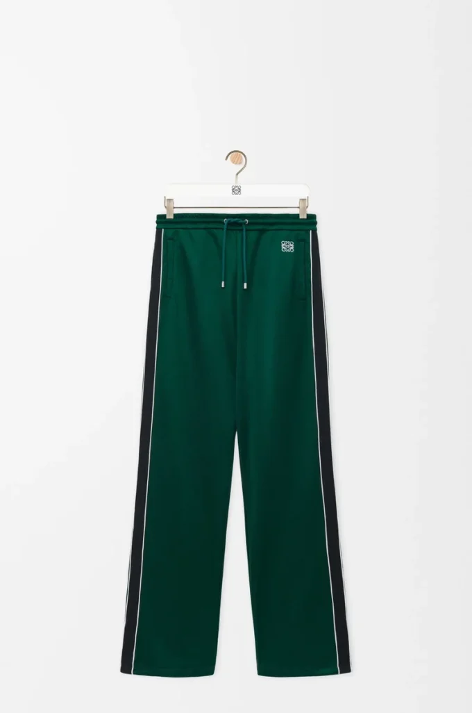 Pantaloni da tuta in jersey tecnico verde scuro