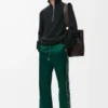 Pantaloni da tuta in jersey tecnico verde scuro