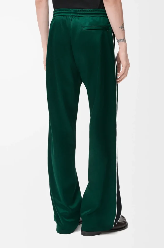 Pantaloni da tuta in jersey tecnico verde scuro
