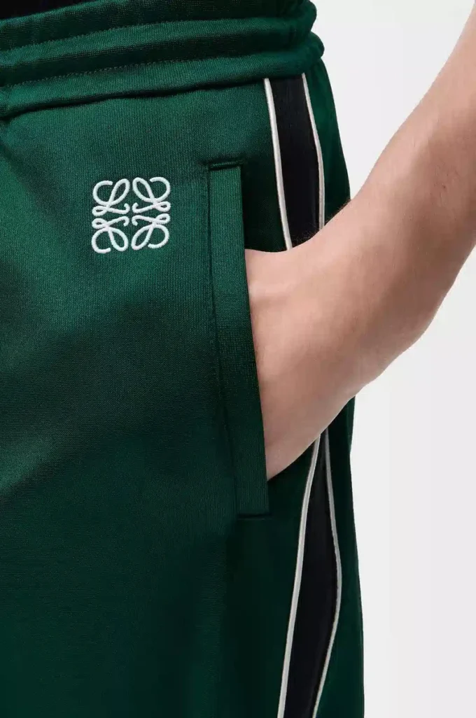 Pantaloni da tuta in jersey tecnico verde scuro