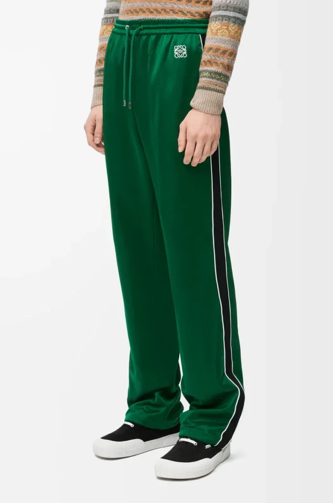 Pantaloni della tuta in jersey tecnico verde pop