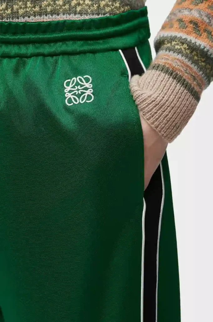 Pantaloni della tuta in jersey tecnico verde pop