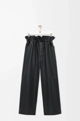 Pantaloni flamenco in nappa di agnello Nero