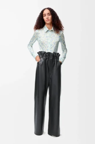 Pantaloni flamenco in nappa di agnello Nero