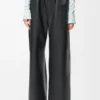 Pantaloni flamenco in nappa di agnello Nero