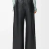 Pantaloni flamenco in nappa di agnello Nero