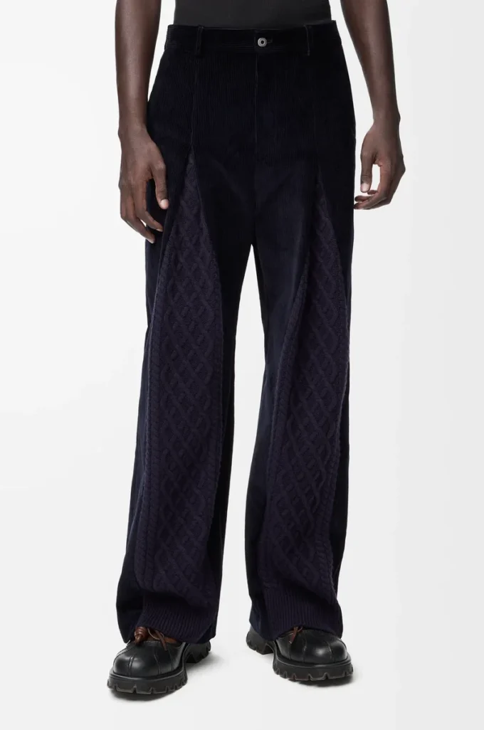Pantaloni ibridi in cotone e lana Blu navy scuro/Navy Pantaloni ibridi in cotone e lana Blu navy scuro/Navy