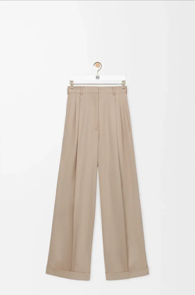 Pantaloni in cotone Beige