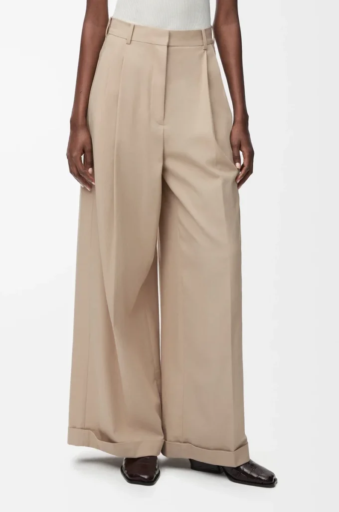 Pantaloni in cotone Beige