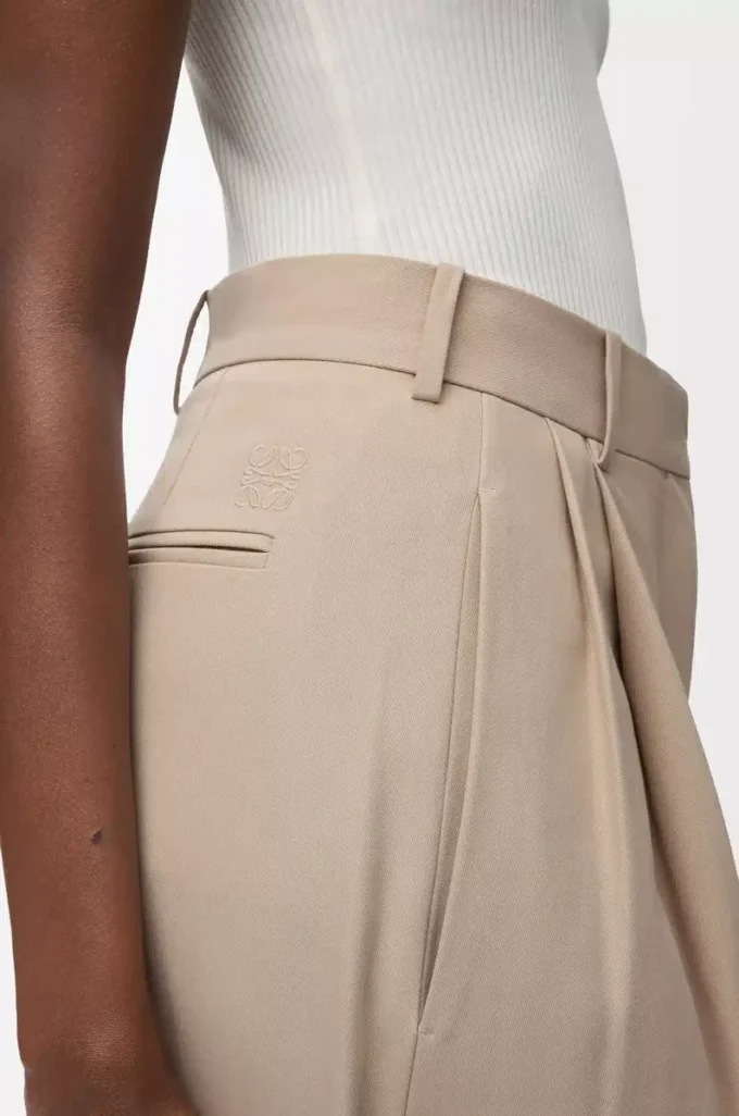 Pantaloni in cotone Beige