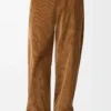 Pantaloni in cotone marrone