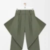 Pantaloni in cotone verde kaki