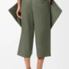 Pantaloni in cotone verde kaki
