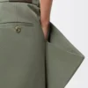 Pantaloni in cotone verde kaki