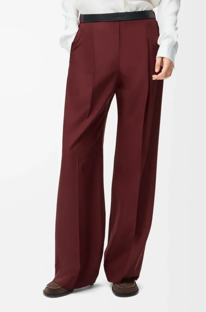 Pantaloni in lana bordeaux Pantaloni in lana bordeaux