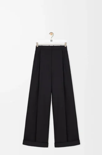 Pantaloni in lana e seta Nero Pantaloni in lana e seta Nero